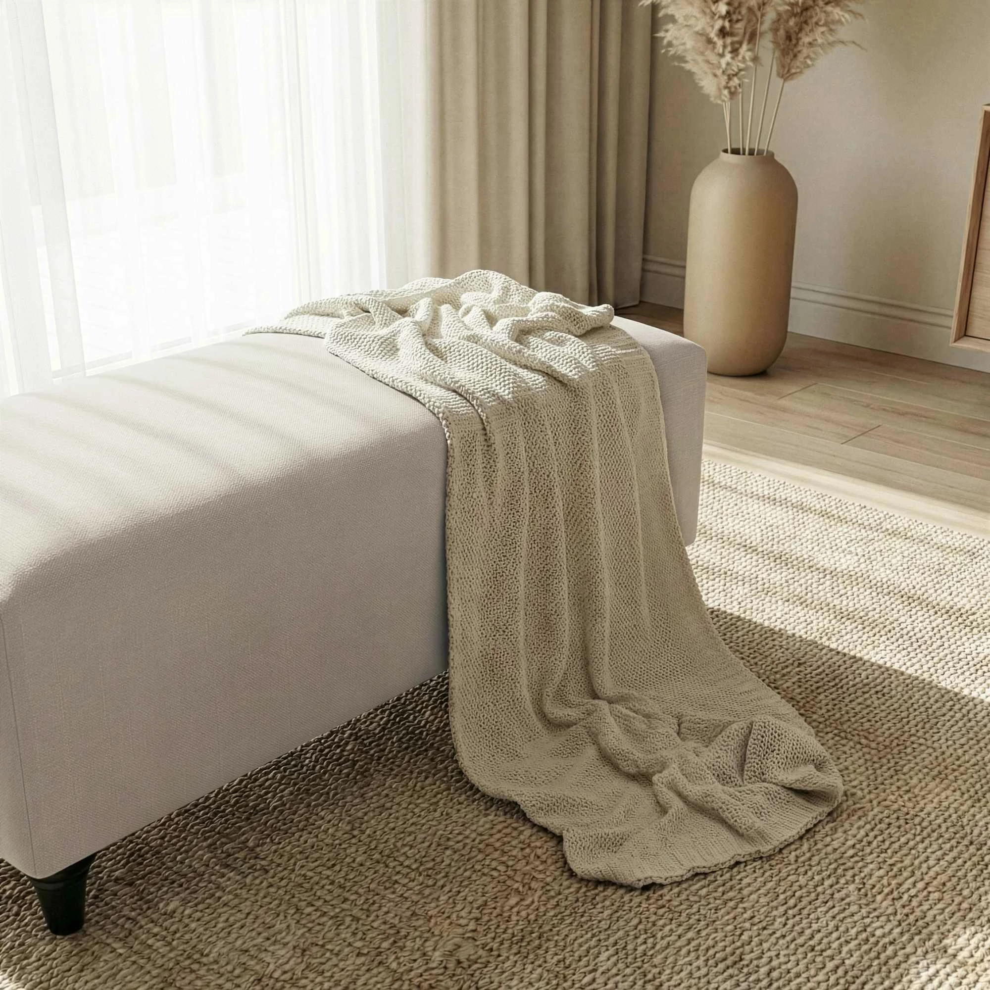 Puf Flavia, ngjyrë bezhë, Atelier del Sofa