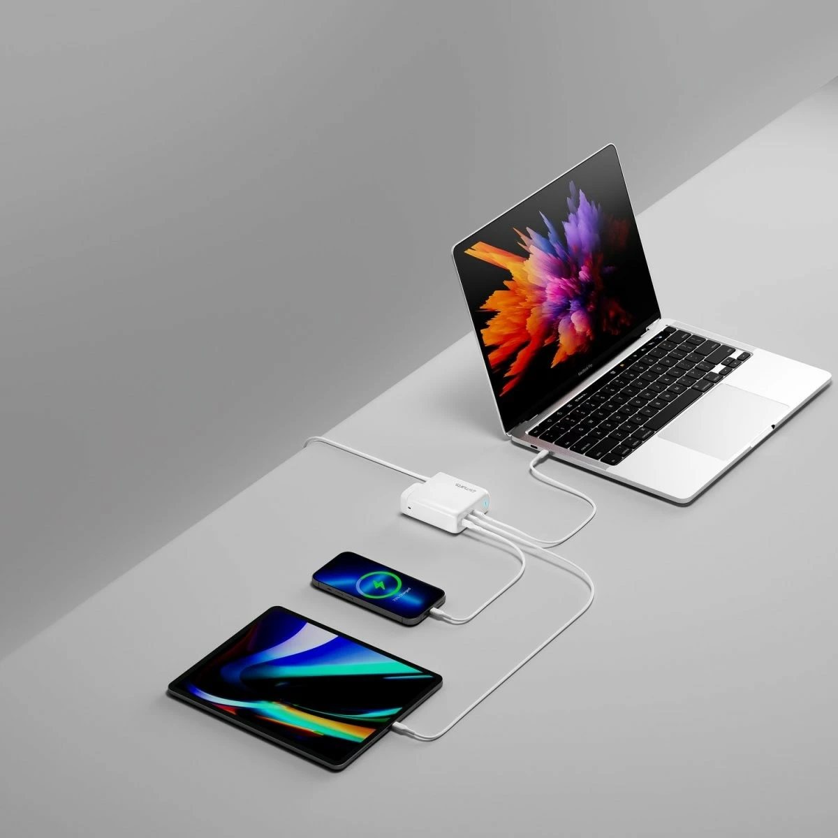 Karikues universal 4smarts GaN Flex Pro, 1.5 m, i bardhë