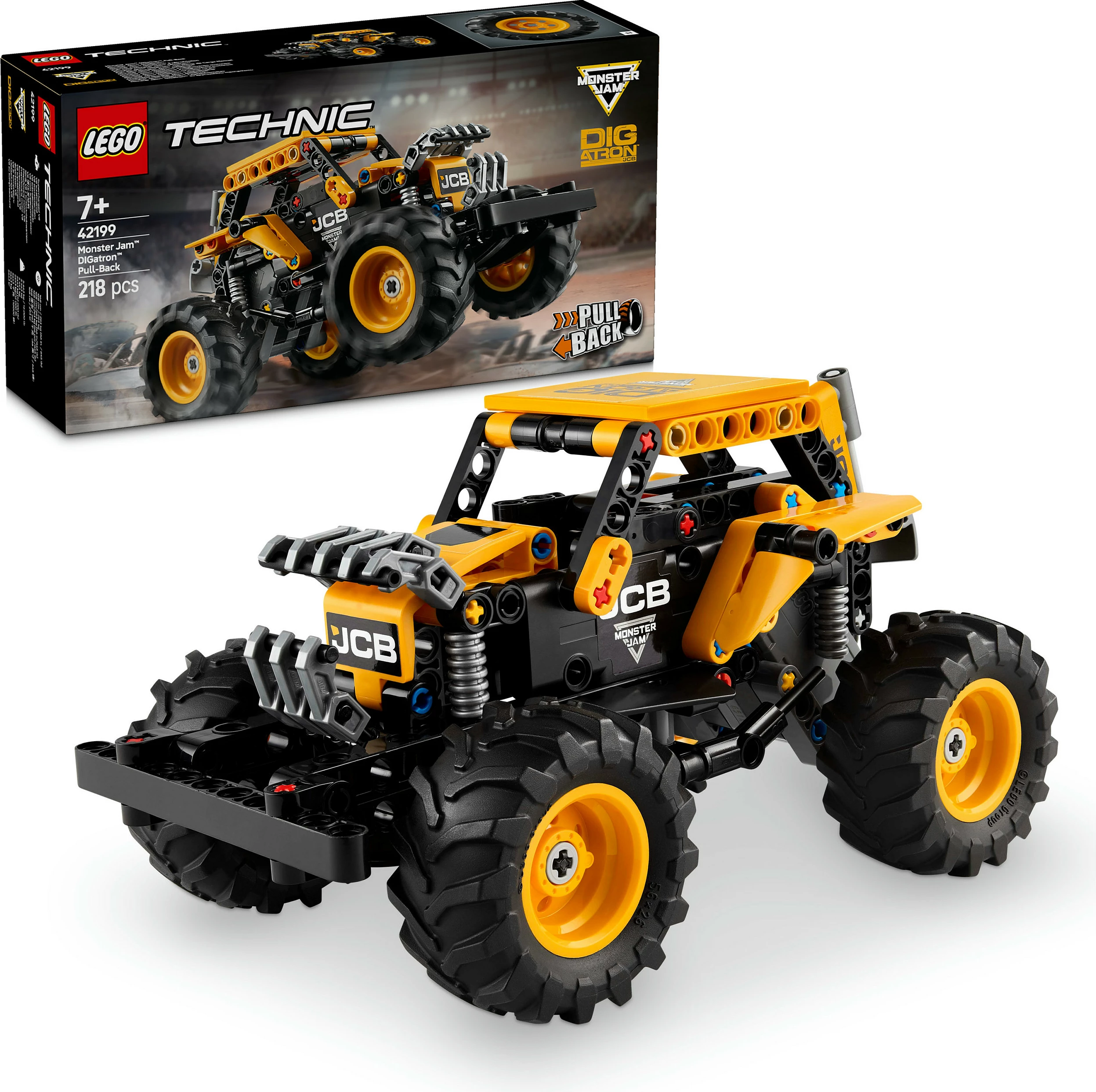 Set ndërtimi LEGO Technic Monster Jam DIGatron 42199, 218 pjesë, pull-back, multingjyrësh