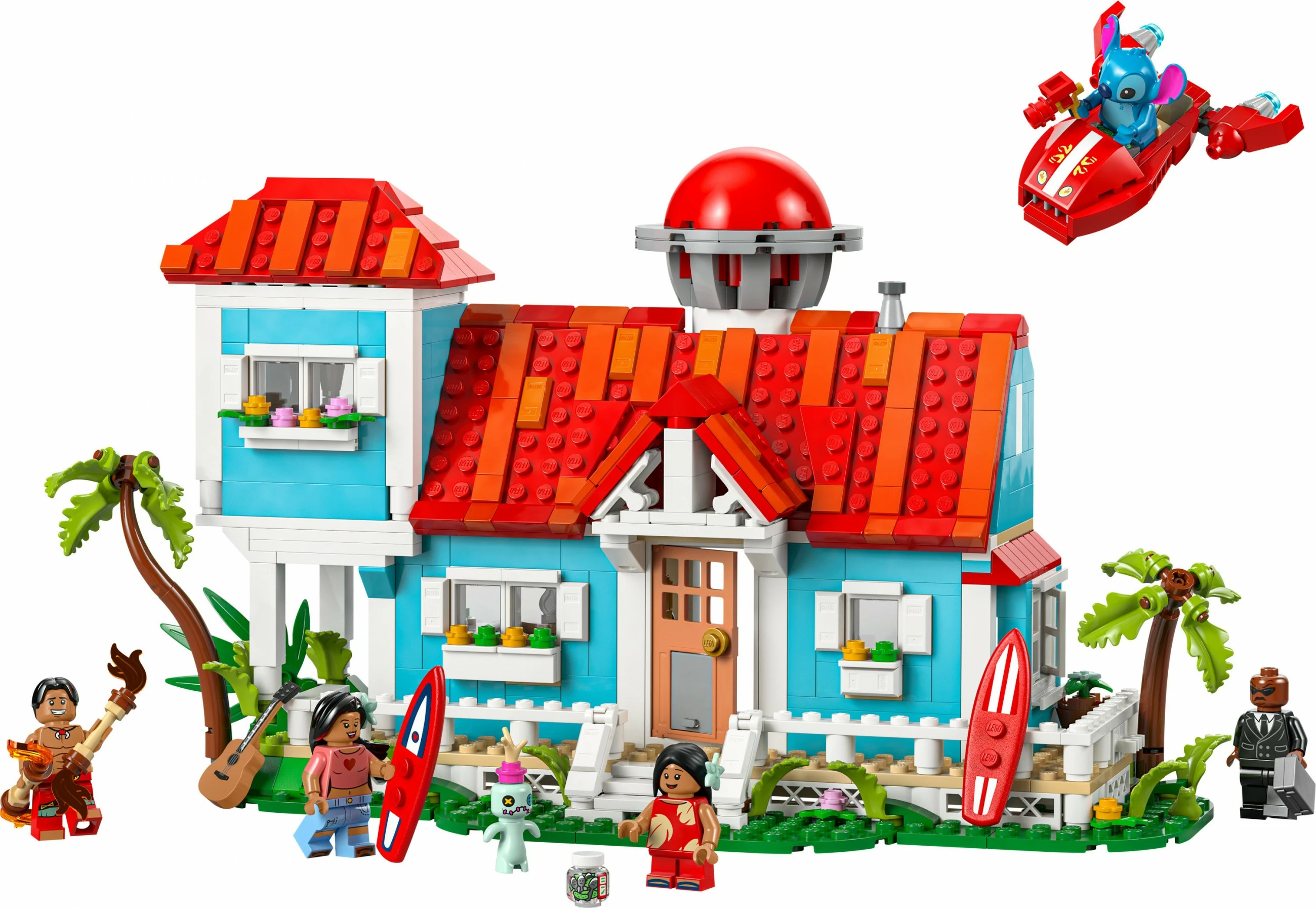 Set ndërtimi LEGO Lilo dhe Stitch Beach House, 834 copë, plastikë, shumëngjyrësh