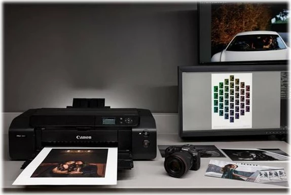 Printer i madhësisë A3+ Canon imagePROGRAF PRO-300, 10 bojëra pigment, Wi-Fi, i zi