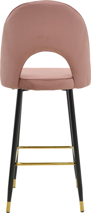 Karrige për bar Casenio, kadife, mollë e kalbur-e zezë-ari, 48x50x117cm