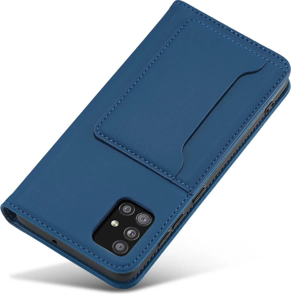 Mbështjellës Hurtel Magnet Card Case për Xiaomi Redmi Note 11 Pro, me xhepa kartelash, Kaltër