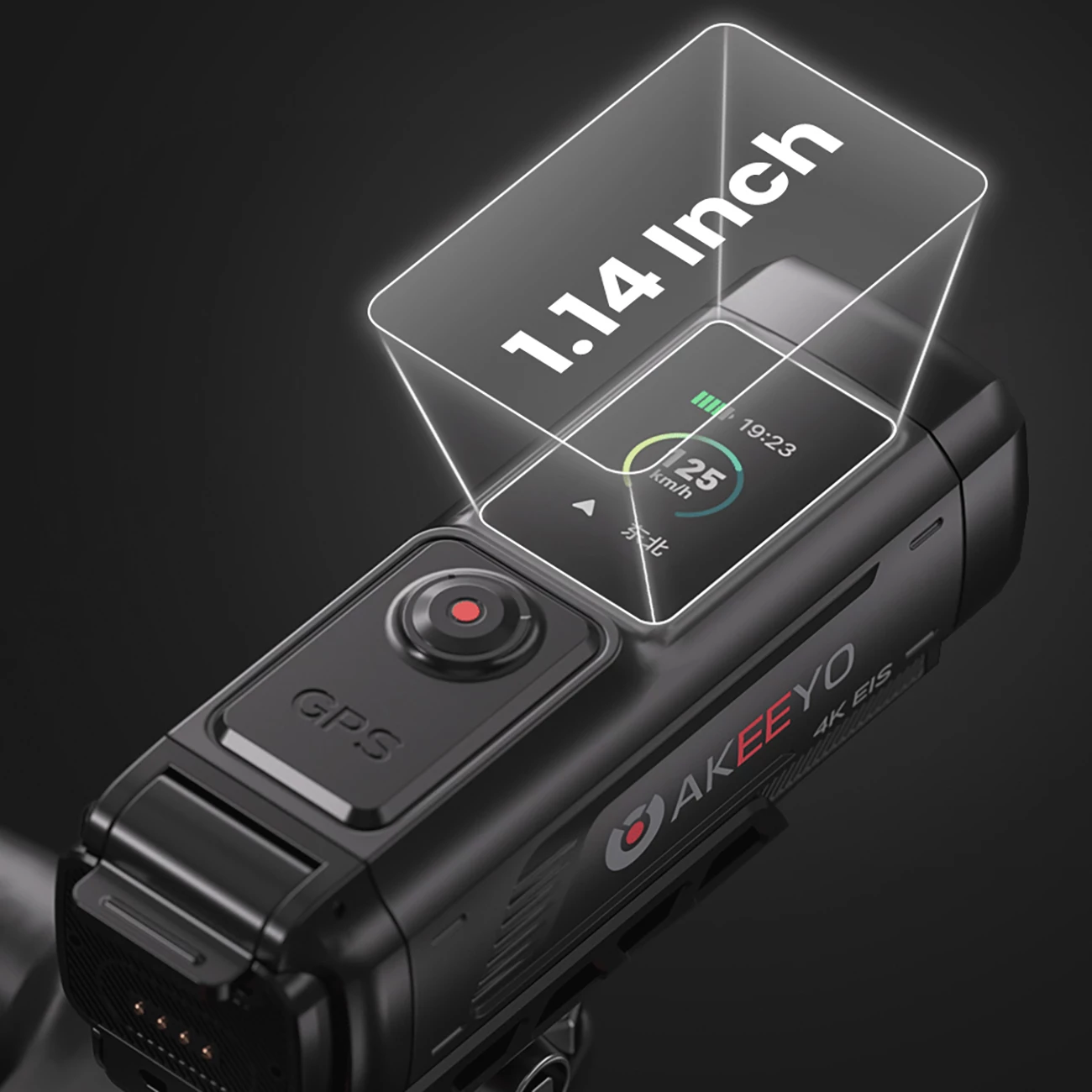Kamerë sportive AKEEYO 730Pro 4K me montim në timon, GPS, EIS, Wi‑Fi, 3500 mAh, e zezë