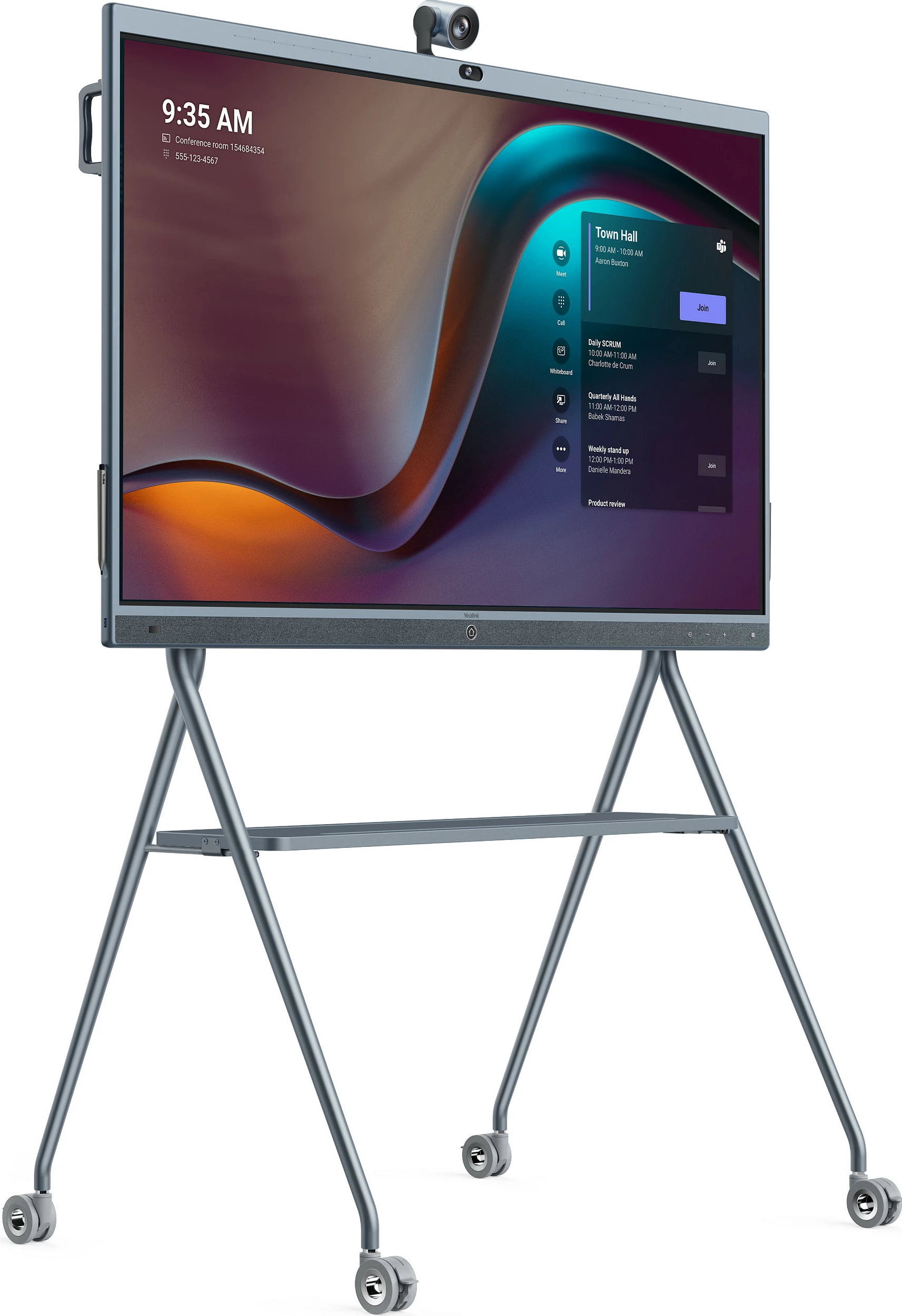 Panel interaktiv Yealink MeetingBoard 65", LED, 4K, Wi-Fi