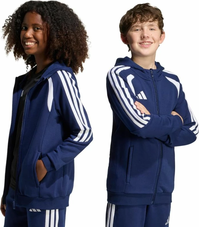 Duks për fëmijë adidas Tiro 26 League Sweat Full Zip KF3322, i kaltër [Madhësia: 140 cm]