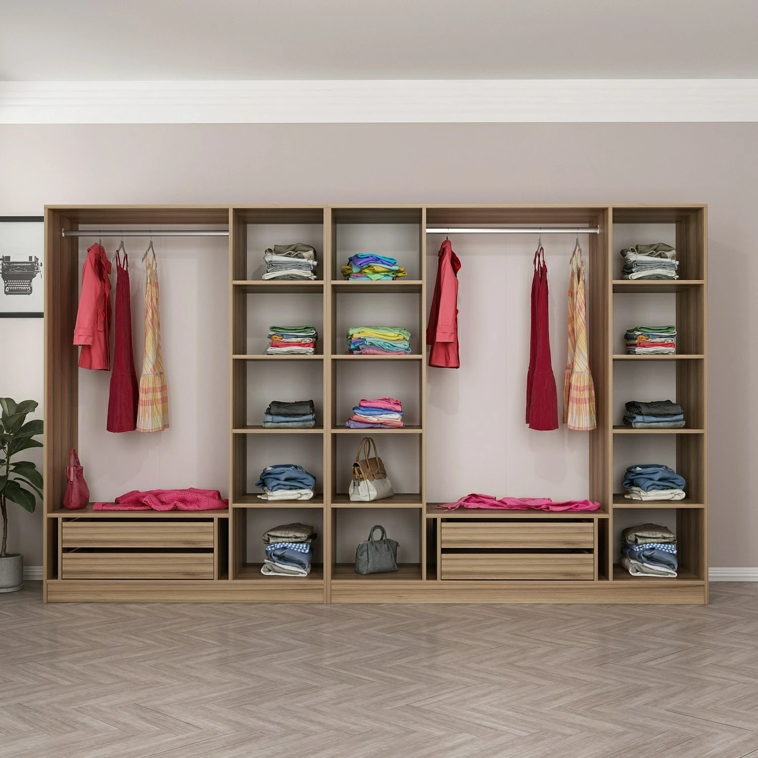 Dollap i madh, ngjyrë antracit, Skye Decor, Kale - 7643