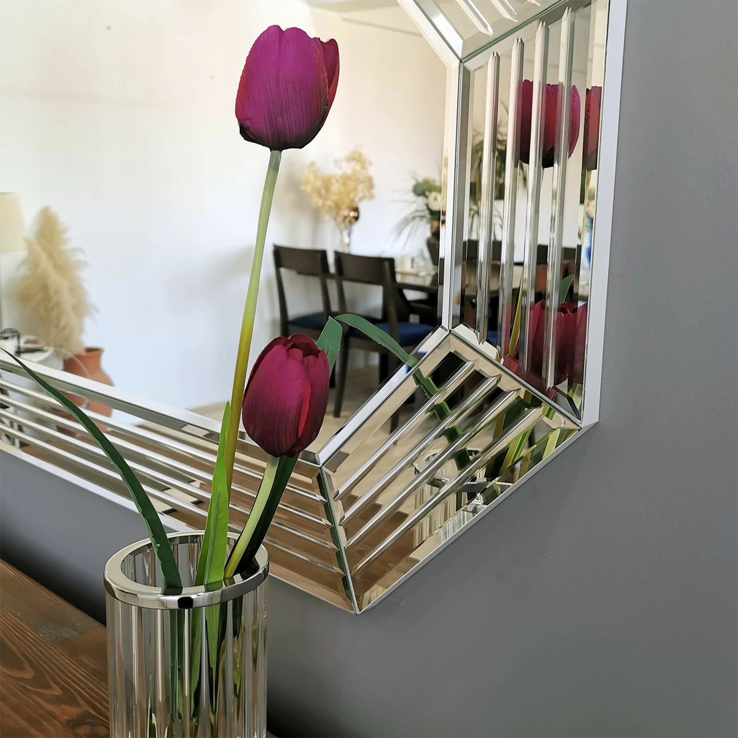 Pasqyrë Hanah Home, A310Y, ngjyrë argjendi