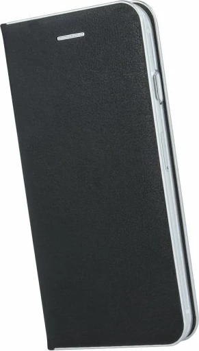 Mbështjellës flip HAVANA Premium për Samsung Galaxy S10 Lite G770 / Galaxy A91 A915, mbyllje magnetike, hapësirë për kartelë, zi me skaj argjendi