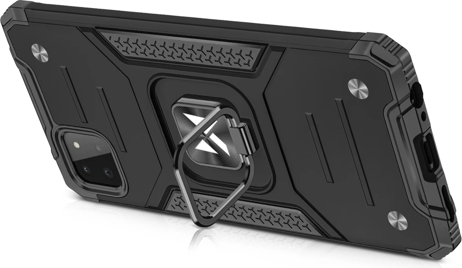 Mbështjellës Wozinsky Ring Armor me mbajtëse, për Samsung Galaxy A22 4G, i zi