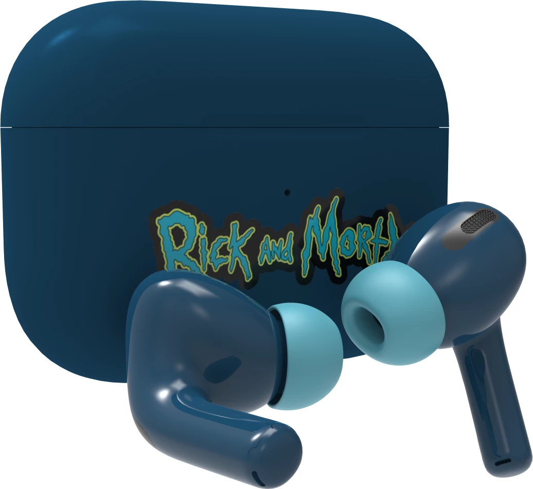 Kufje Moye Rick and Morty True Wireless, Bluetooth 5.4, USB-C, 4 orë, blu e errët