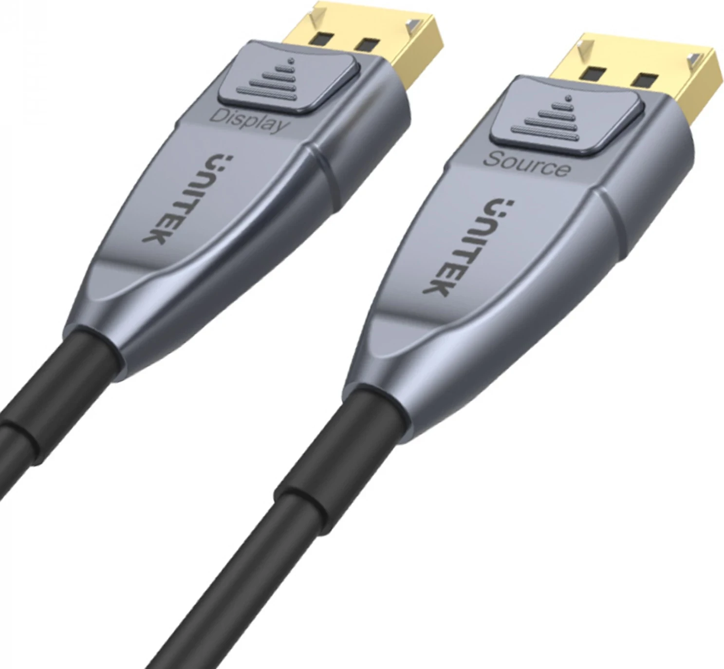 Kabllo DisplayPort Unitek, 8K, 20.0m, e zezë-argjendtë