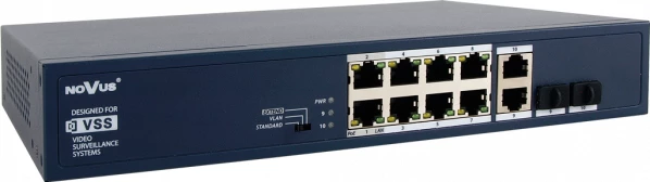 Switch NVS-3308SP  8 x 100Mb/s PoE+ ,2 x 1000Mb/s UPLINK, 2 x 1000Mb/s SFP UPLINK