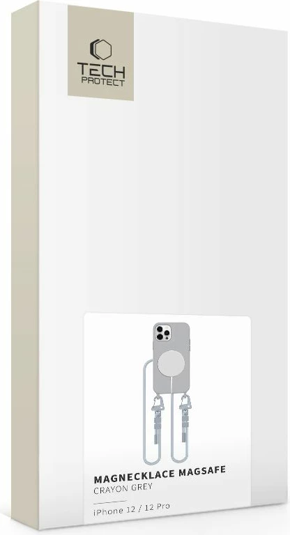 Mbështjellës Tech-Protect Magnecklace për iPhone 12/12 Pro, MagSafe, Gri