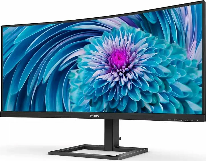 Monitor Philips E-line 346E2CUAE/00 34" UWQHD 3440x1440 100Hz i lakuar me USB-C, i zi