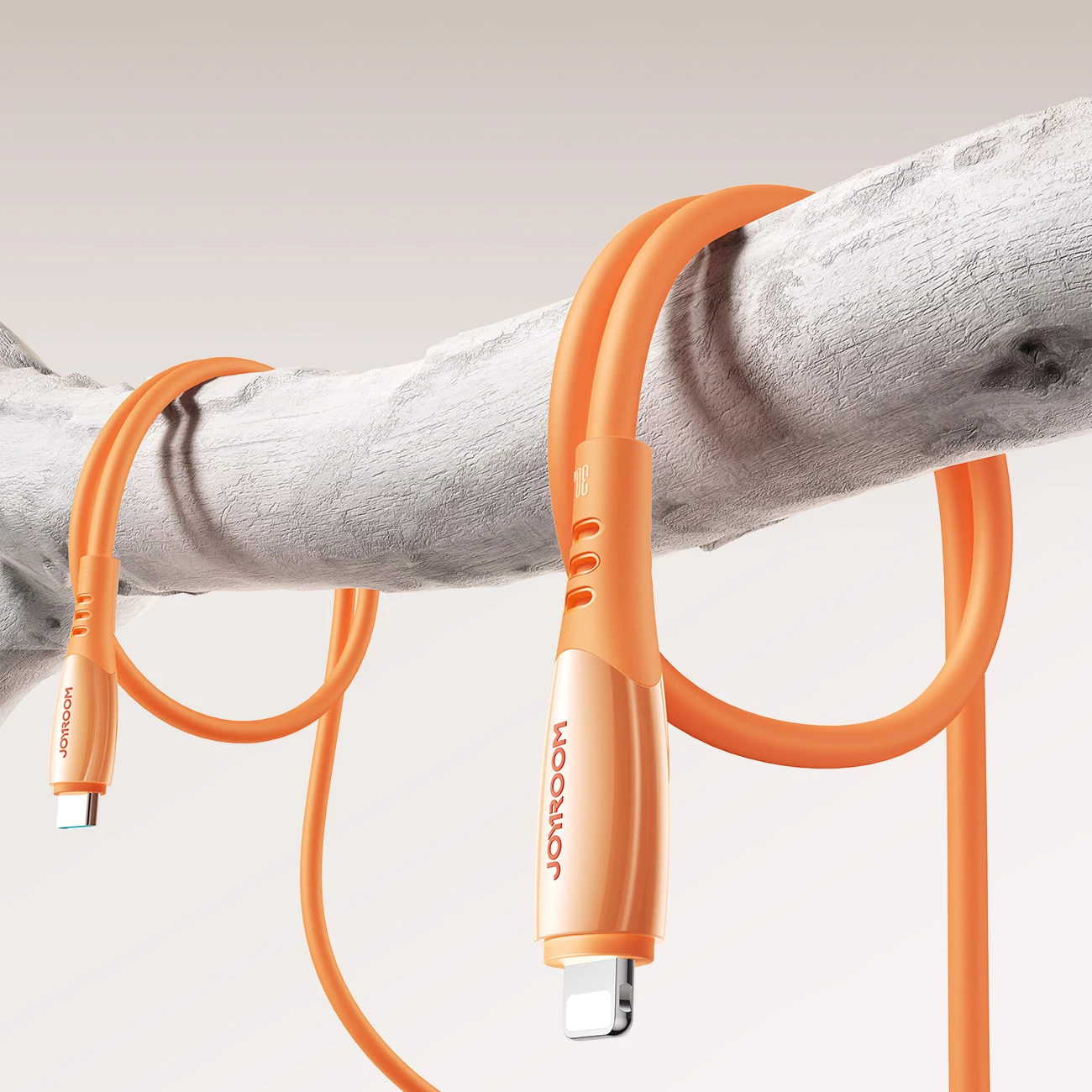 kabllo USB-C në Lightning Joyroom S-A59 Vibrant Series 30W 1.2m, portokalli, paketim kuti