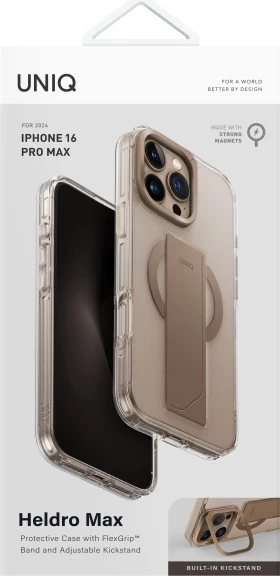 Mbështjellës UNIQ Heldro Max Magclick për iPhone 16 Pro Max, Gold