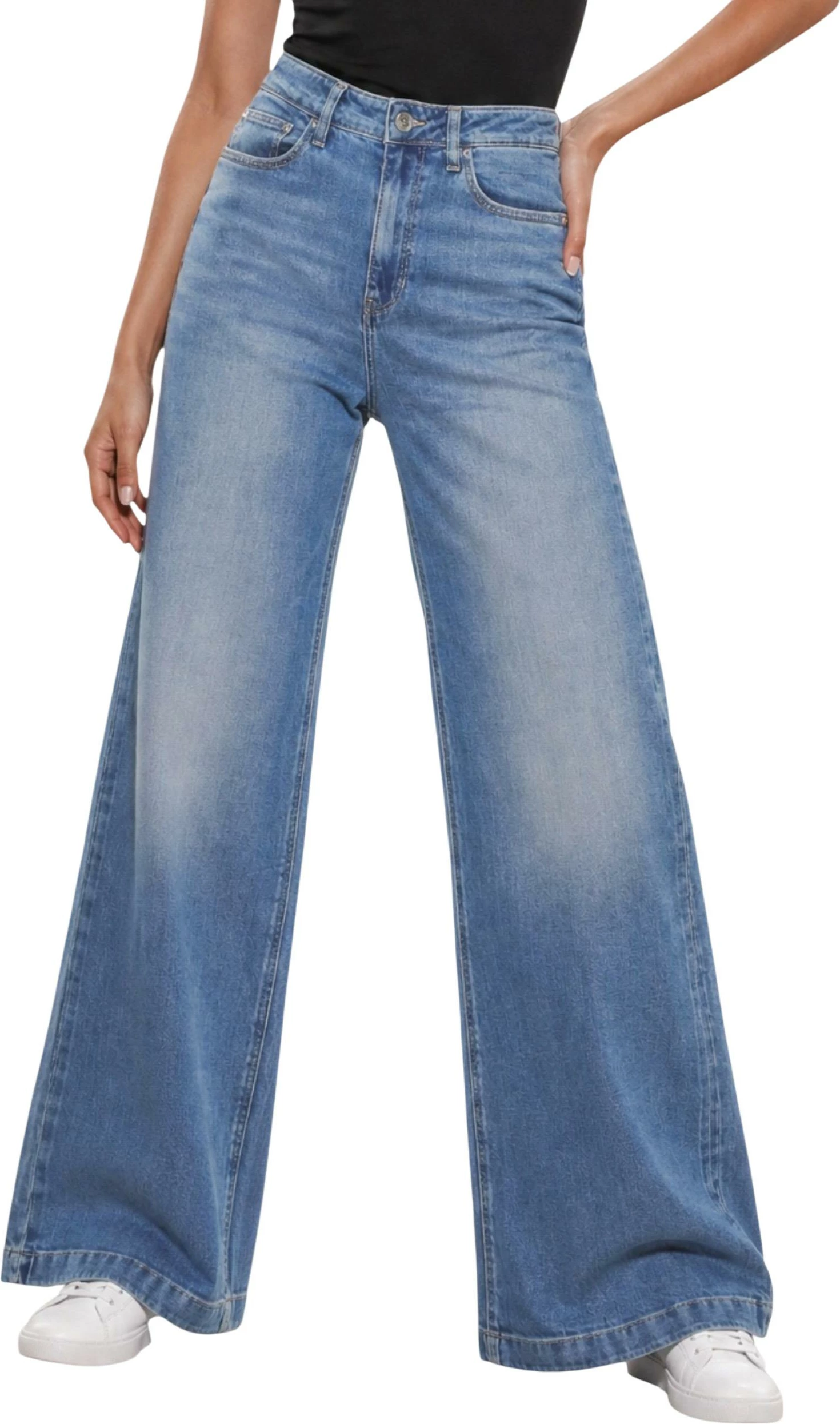 Xhinse për femra Guess Bellagio Pant W6YA1C D1337, denim