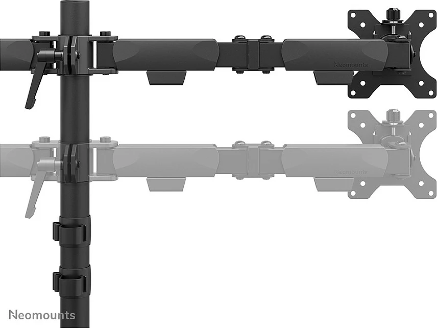 Krah monitori Neomounts NERO DS60-600BL2, për 2 monitorë 10-32", VESA 75x75/100x100, i zi