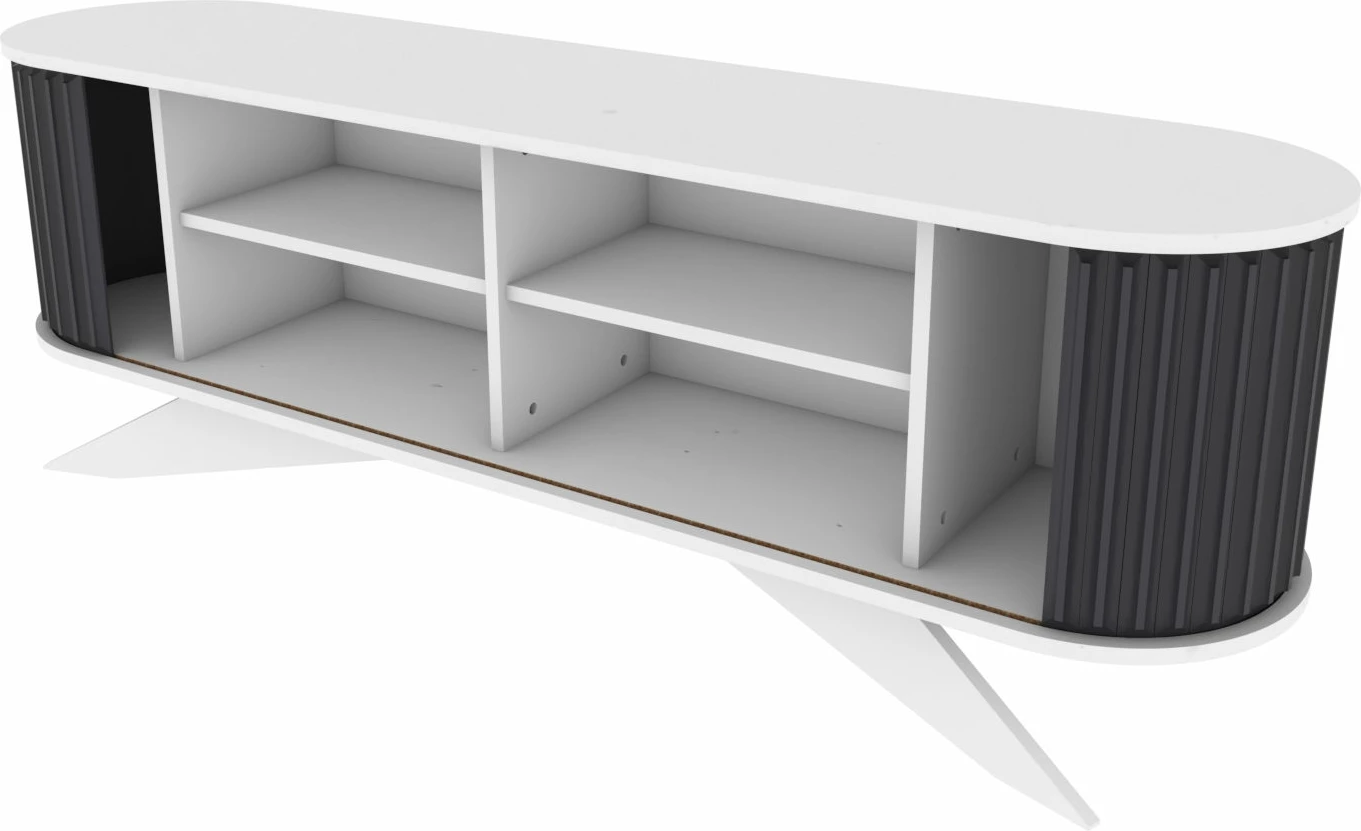 Komodë TV Hanah Home, anthracite dhe e bardhë, Stor