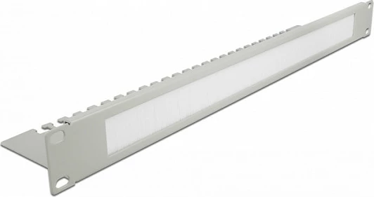 Panel menaxhimi kabllove DeLOCK 19" 1U brush strip, metal, gri