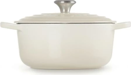 kaserolë gize me kapak, Le Creuset, Signature Round 20 cm, bezhë Meringue
