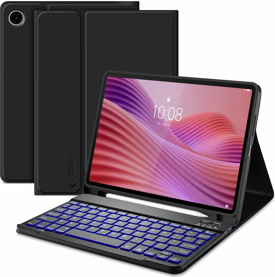 Mbështjellës me tastierë Bluetooth Tech-Protect SC Pen për Lenovo Tab 10.1 TB-311, e zezë
