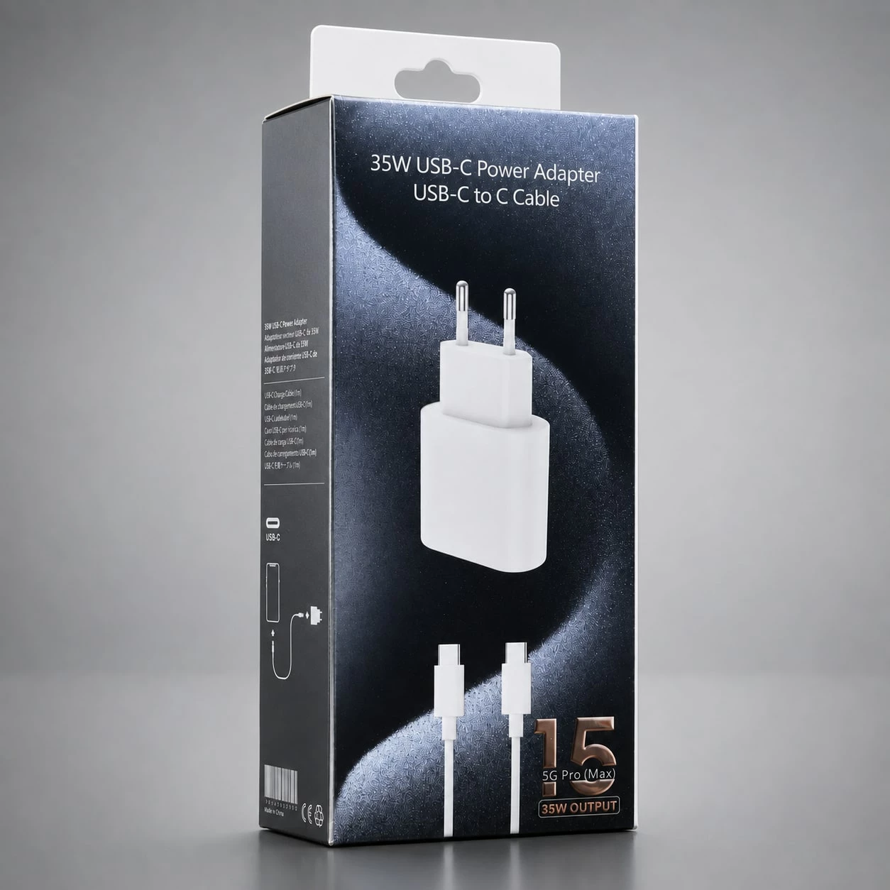 Karikues USB-C 35W me Kabllo USB-C në USB-C 1 m - Adapter Rryme me Prizë EU
