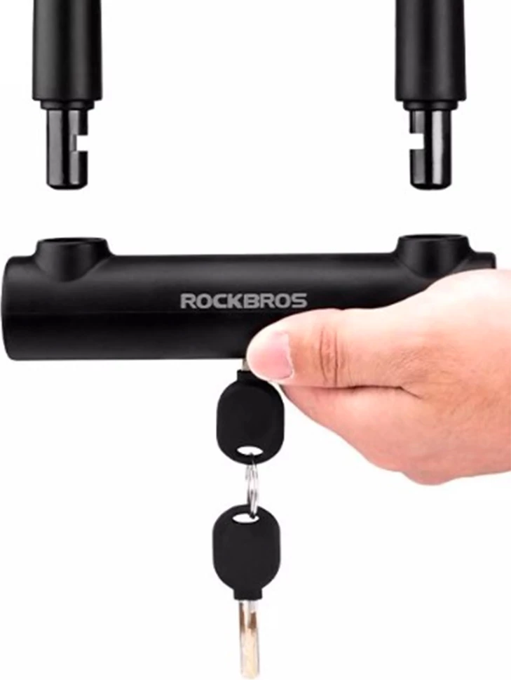 Bravë biçiklete Rockbros RKS610-BK U-lock, e zezë