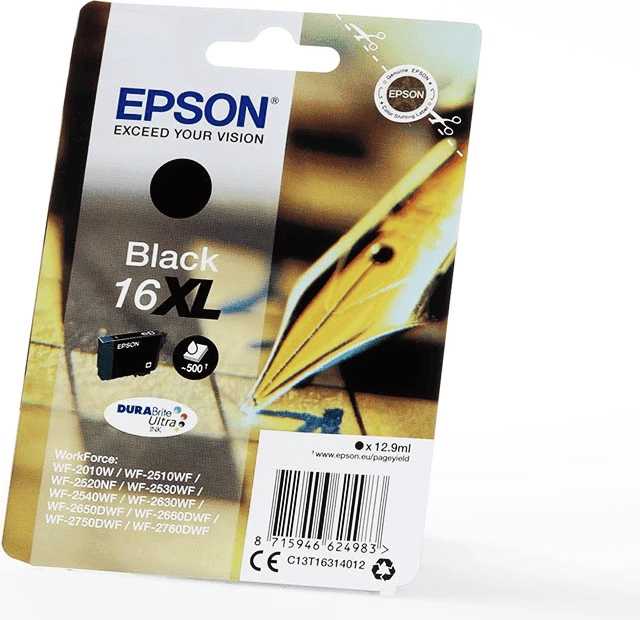 Kartrixh boje, Epson, 16XL C13T16314012, XL 12.9 ml ~500 faqe, e zezë