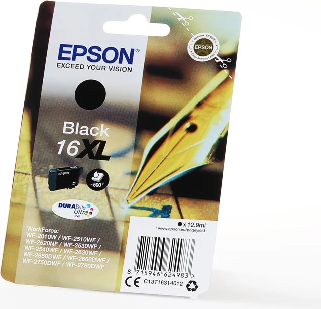 Kartrixh boje, Epson, 16XL C13T16314012, XL 12.9 ml ~500 faqe, e zezë