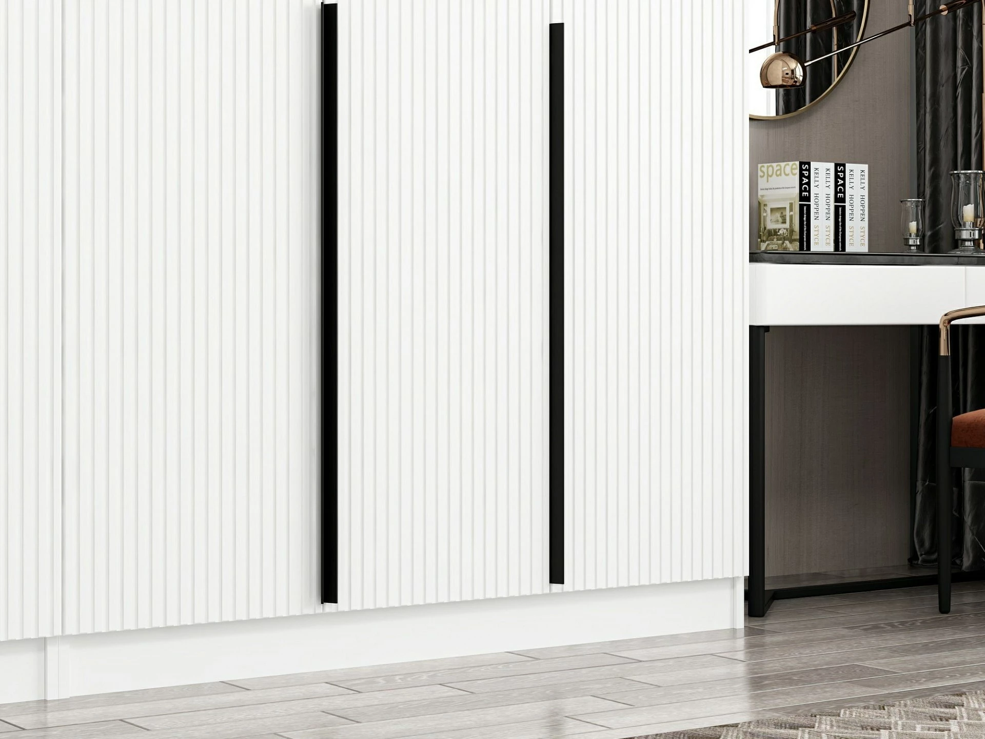Dollap Skye Decor, Kale Plus - 7787, i bardhë, 270x210x52cm
