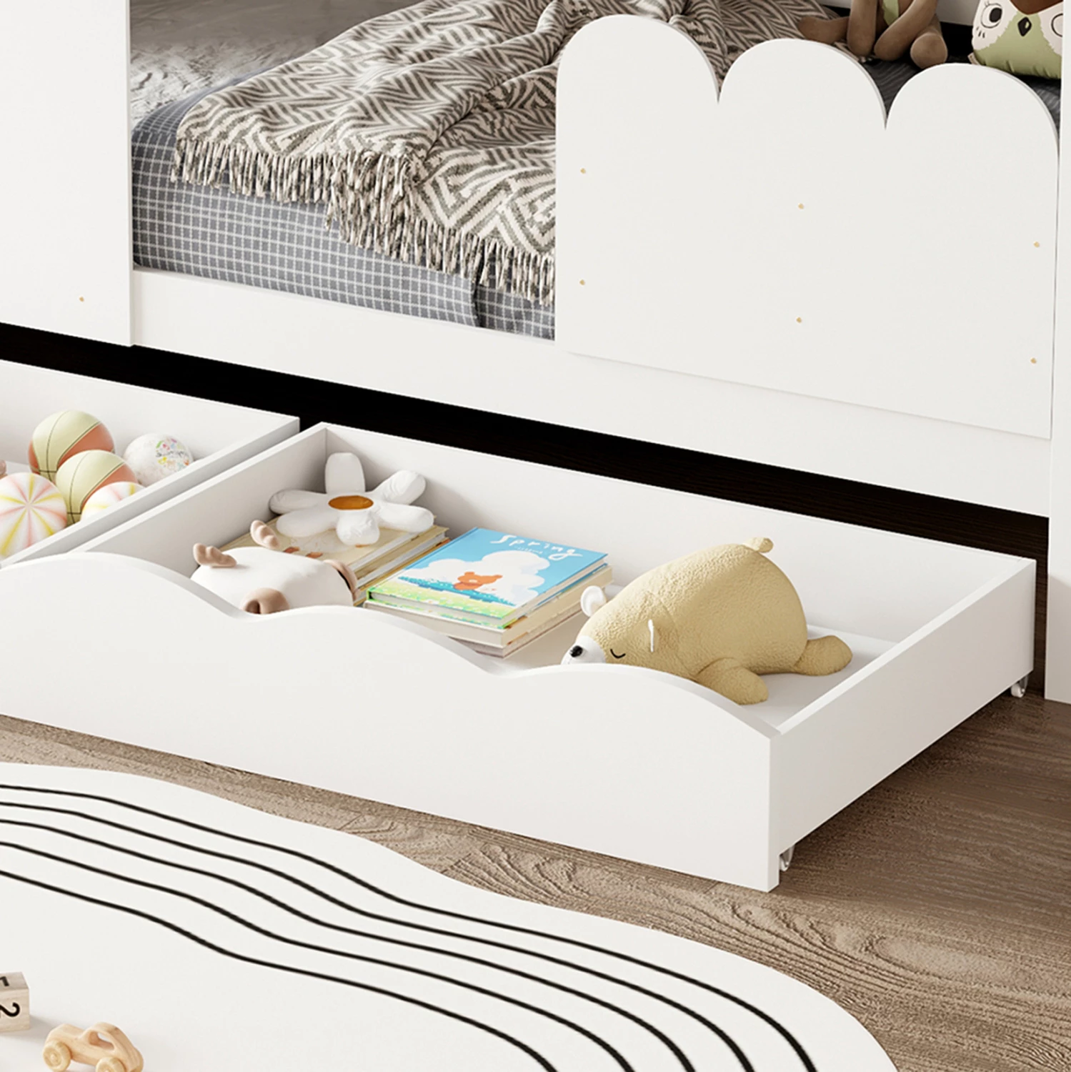 Krevat për fëmijë Montessori Domer FH710.03, i bardhë