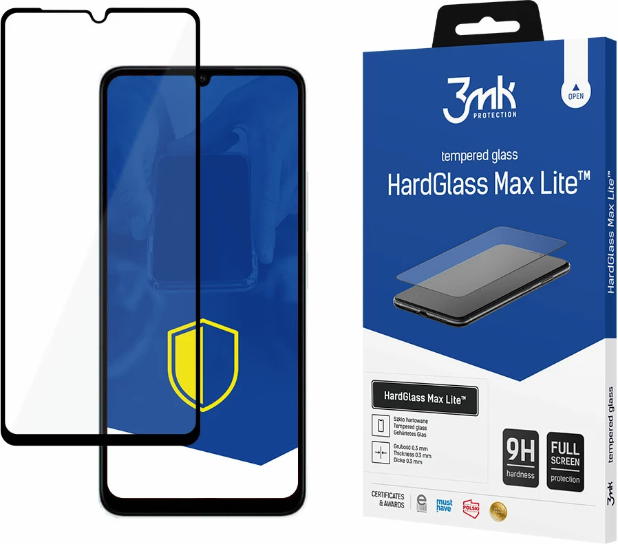 Xham mbrojtës 3mk HardGlass Max Lite për Redmi 13C / Poco C65, i zi