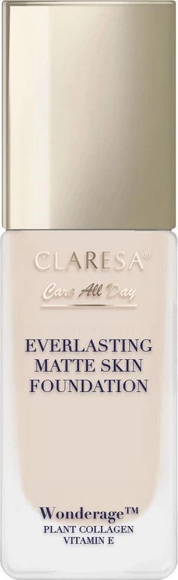 Fondatinë për femra Claresa Care All Day Everlasting Matte Skin 01 Porcelain 32ml