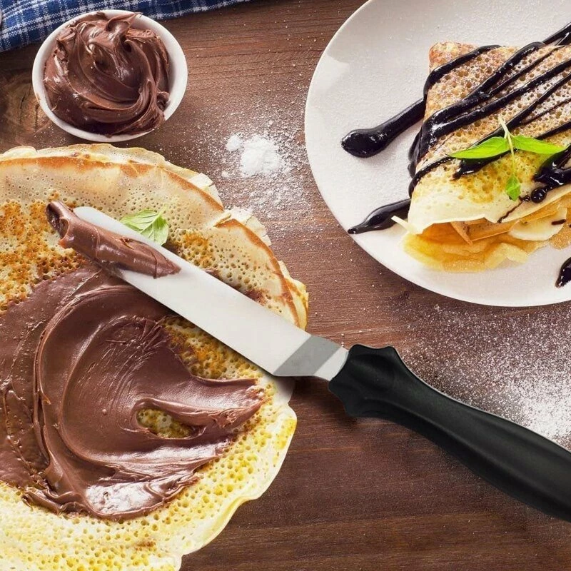 Spatulë dekorimi, Brunbeste BB-1693, inoks 22–23.5 cm, e zezë, set 3 copë