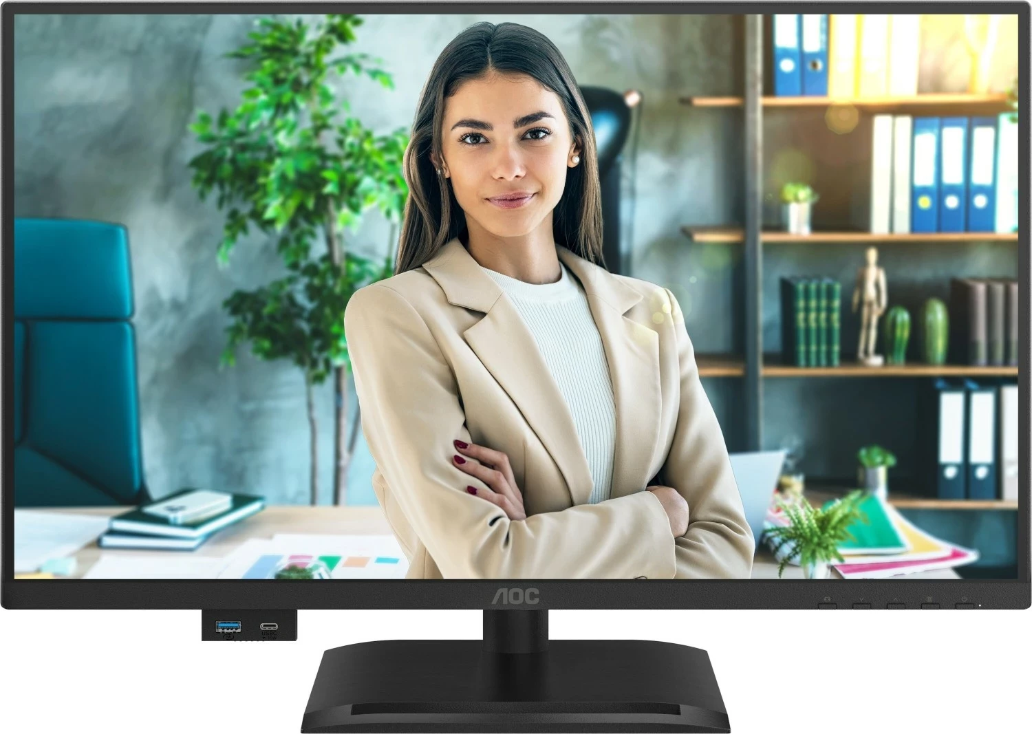 Monitor AOC 24P4CV, 23.8 inch, Full HD, 120Hz, IPS, USB-C PD96W, zi