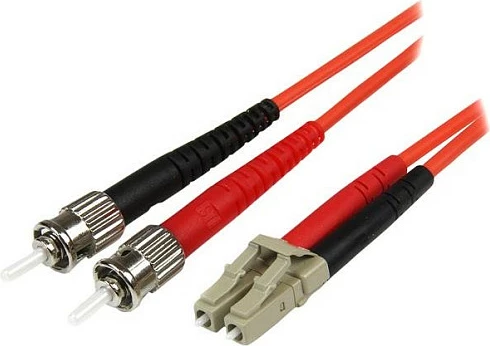 Kabllo fiber optike StarTech OM2 multimode 50/125, LC në ST, 5m, duplex, e kuqe