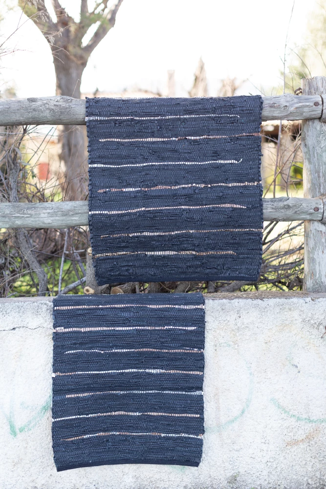 Qilim Lines, lëkurë, ngjyrë e zezë, bezhë, e bardhë, 60x90cm