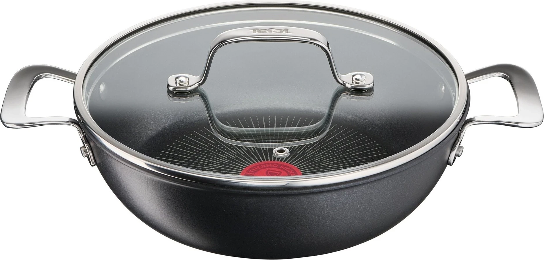 Tigan i thellë Tefal Unlimited G25571 26 cm, me kapak, i zi