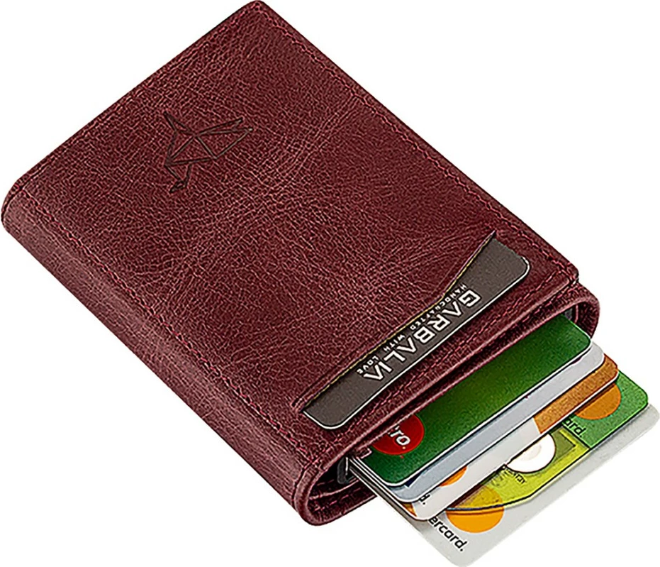 Portofol për burra, ngjyrë e kuqe claret, Zoozie Bags Bryant