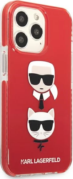 Mbështjellës Karl Lagerfeld KLHCP13LTPE2TR për iPhone 13/13 Pro, 6.1", i kuq