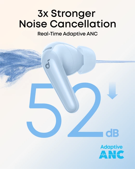 Kufje wireless Anker Soundcore R60i NC, ANC -52 dB, Hi-Res LDAC, IP55, blu