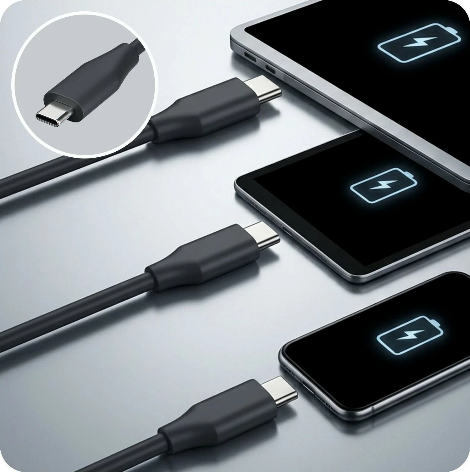 Adapter rryme 3MK HARDY 65W USB-C 3.2m, zi
