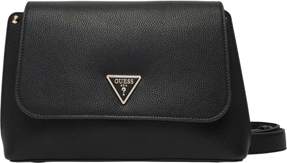 Çantë crossbody për femra Guess Meridian II Flap HWBG69 74200, e zezë