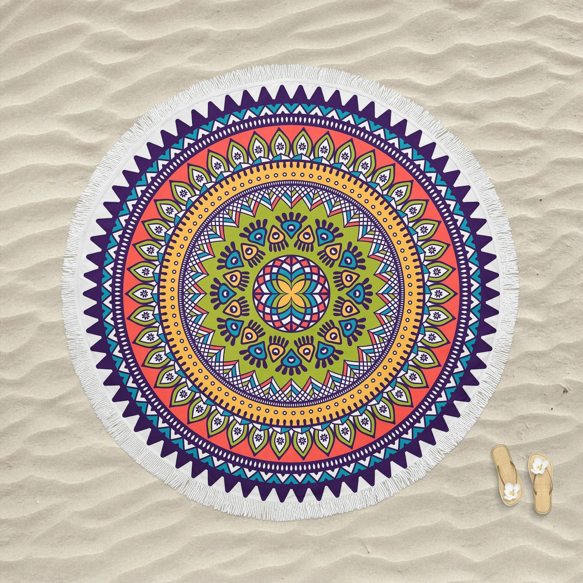 Peshqir plazhi Mijölnir, mandala shumëngjyrëshe