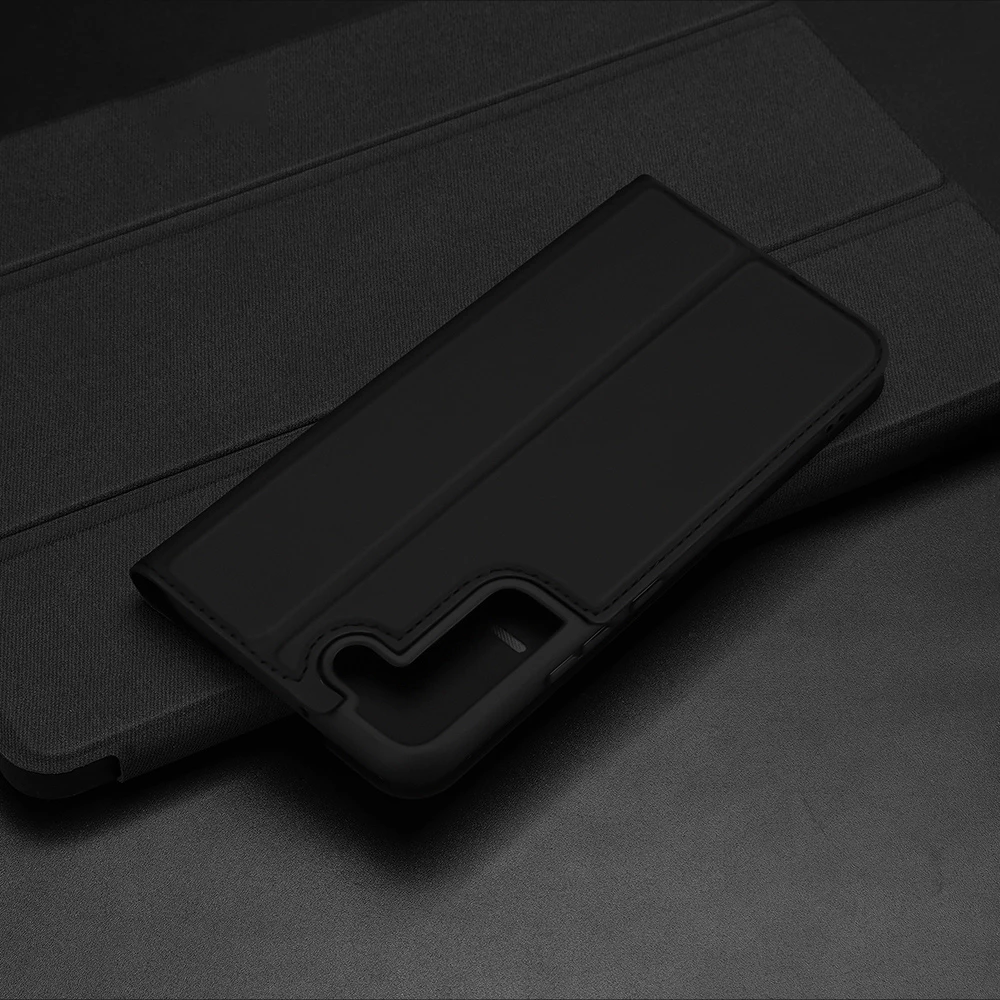 Mbështjellës Dux Ducis Skin Pro për Samsung Galaxy S22+, eko lëkurë, i zi