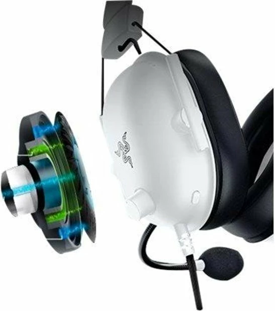 Kufje gaming Razer BlackShark V2 X (RZ04-03240700-R3M1), 7.1, me kabllo 3.5 mm, të bardha