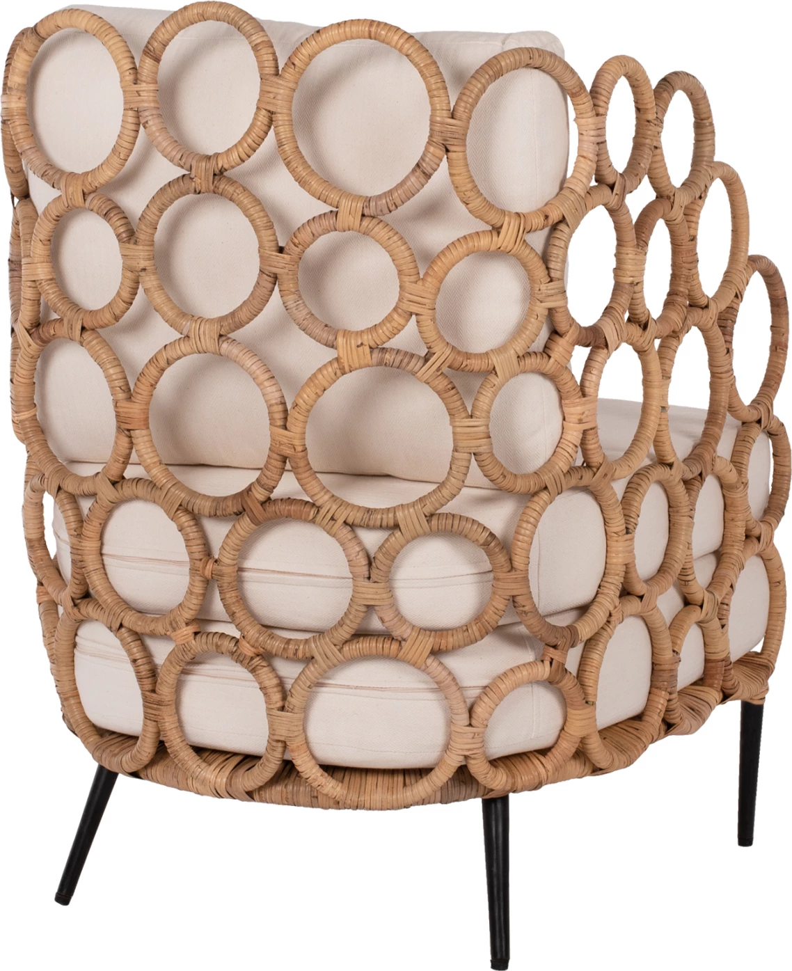 Karrige RINGER FH9341 rattan-metal ngjyrë natyrale 65x69x86H cm