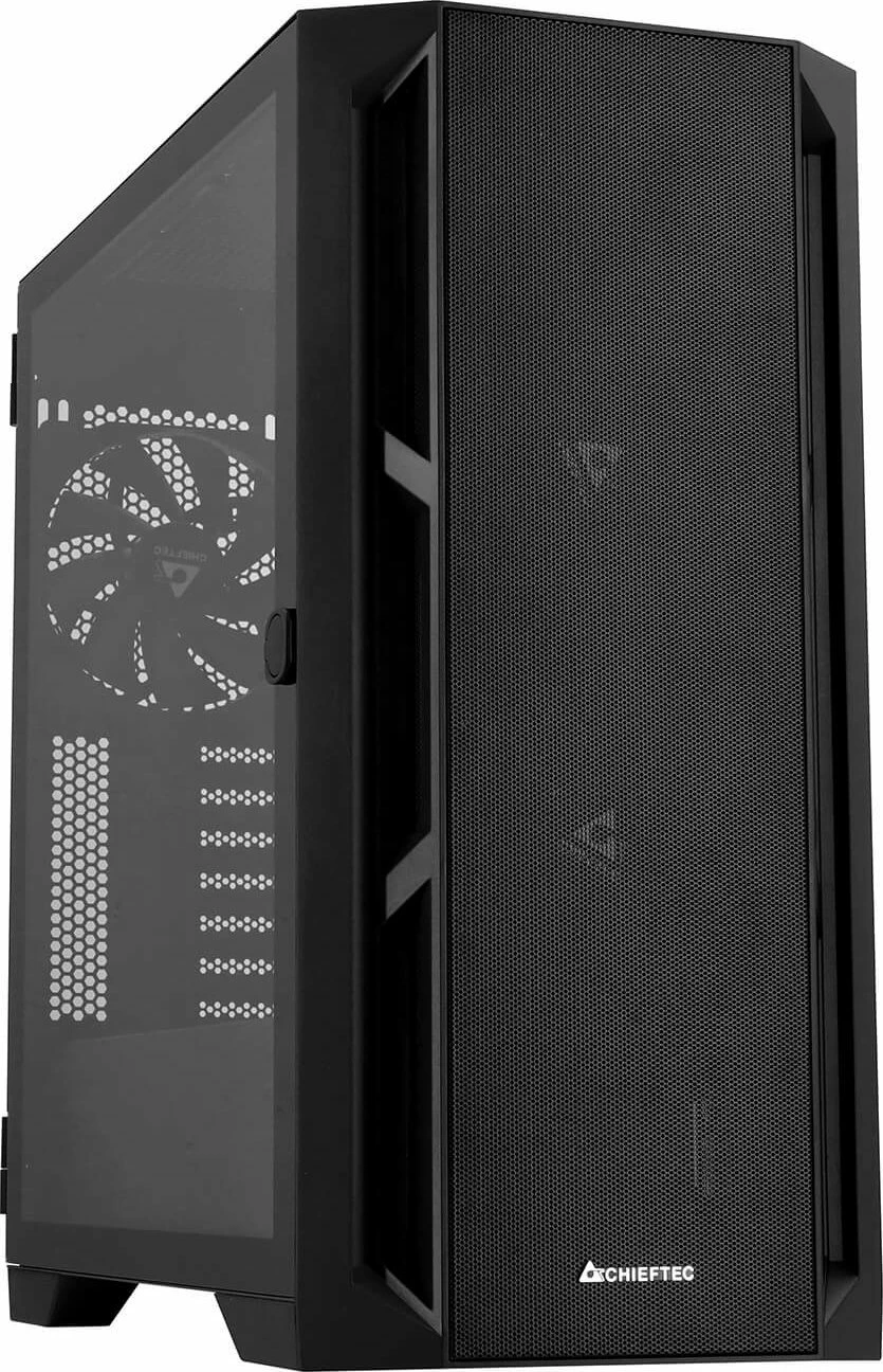 Kasë Chieftec Apex Air GA-01B-M-OP Midi Tower ATX/e-ATX, 3x140mm PWM, USB-C, e zezë